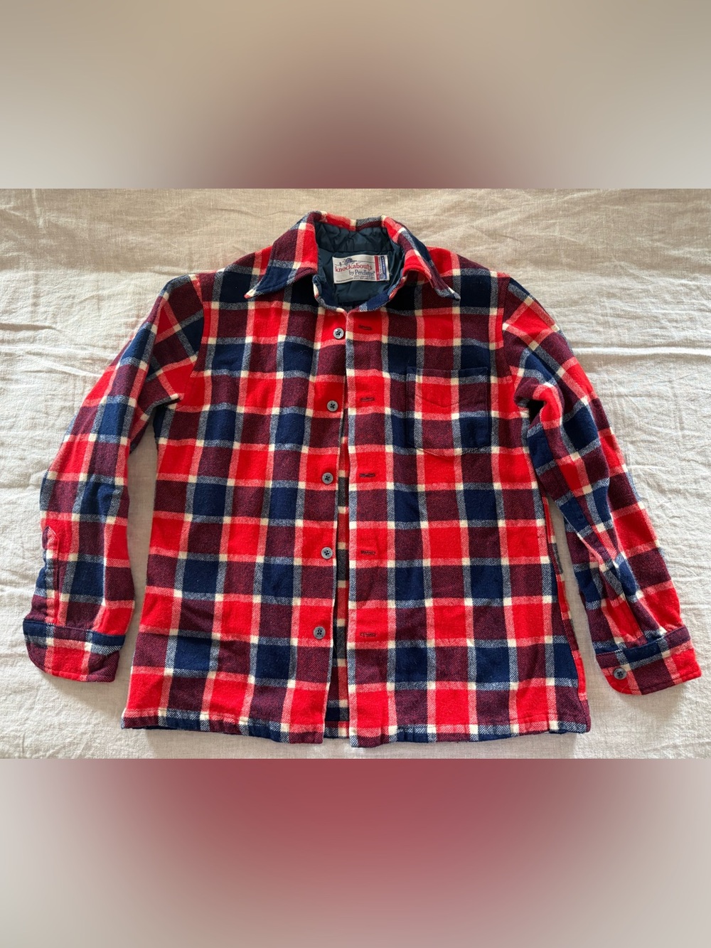Knockabouts by Pendleton 100% virgin wool vintage plaid shirt